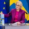 Finansminister Elisabeth Svantesson presenterar budgetpropositionen för 2026.